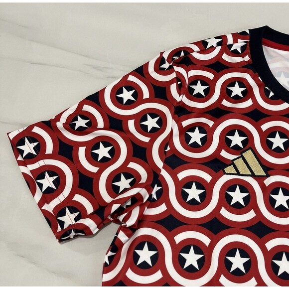 Adidas Marvel Captain America Pre Match Jersey HT3237 Men’s Size L - Picture 3 of 7